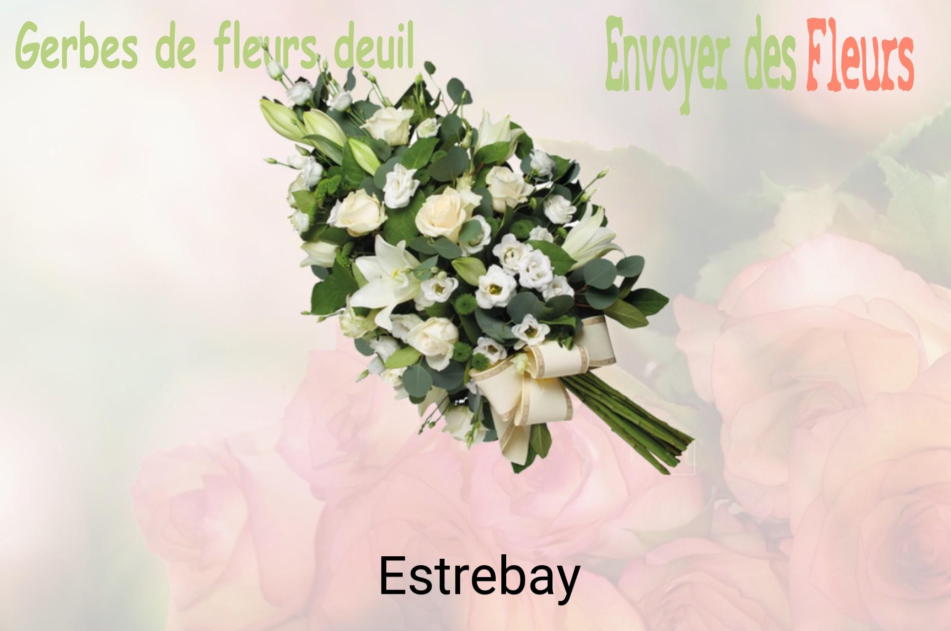 Gerbe de fleurs de deuil livrée à Estrebay